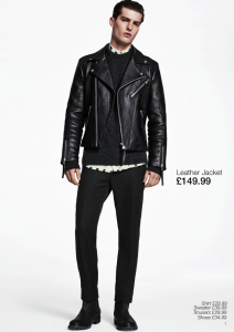 hm autumn winter 2014 2015 mens collection lookbook biker jacket leather áo da thật, áo da nam